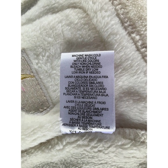 Wippette Kids Faux Fur Girls Zip Up Unicorn Sparkly Jacket Size 12 Months/white. - Picture 10 of 16